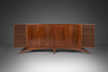 Load image into Gallery viewer, Mid Century Modern Sculptural Credenza / Stereo Cabinet in Walnut in the Manner of Vladimir Kagan, USA, c 1960s-ABT Modern
