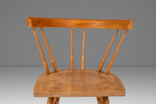 Load image into Gallery viewer, Mid-Century Modern Shaker Side Spindle Chair in Solid Oak After George Nakashima for Knoll, USA, c. 1960s-ABT Modern
