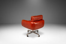 Load image into Gallery viewer, Mid-Century Modern Swivel Lounge Chair in Leather by Frank Doerner for Doerner 'Faultless' Limited Release for John Stuart, USA, c. 1970s-ABT Modern
