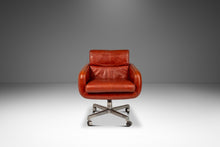 Load image into Gallery viewer, Mid-Century Modern Swivel Lounge Chair in Leather by Frank Doerner for Doerner 'Faultless' Limited Release for John Stuart, USA, c. 1970s-ABT Modern
