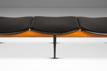 Load image into Gallery viewer, Mid-Century Modern Three Seat Gallery Bench in Oak &amp; Leather by Arthur Umanoff for Washington Woodcraft, USA, c. 1960s-ABT Modern
