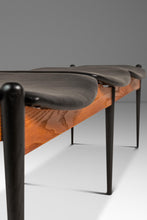 Load image into Gallery viewer, Mid-Century Modern Three Seat Gallery Bench in Oak &amp; Leather by Arthur Umanoff for Washington Woodcraft, USA, c. 1960s-ABT Modern
