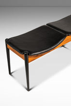 Load image into Gallery viewer, Mid-Century Modern Three Seat Gallery Bench in Oak &amp; Leather by Arthur Umanoff for Washington Woodcraft, USA, c. 1960s-ABT Modern
