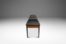 Load image into Gallery viewer, Mid-Century Modern Three Seat Gallery Bench in Oak &amp; Leather by Arthur Umanoff for Washington Woodcraft, USA, c. 1960s-ABT Modern
