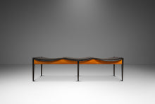 Load image into Gallery viewer, Mid-Century Modern Three Seat Gallery Bench in Oak &amp; Leather by Arthur Umanoff for Washington Woodcraft, USA, c. 1960s-ABT Modern
