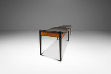 Load image into Gallery viewer, Mid-Century Modern Three Seat Gallery Bench in Oak &amp; Leather by Arthur Umanoff for Washington Woodcraft, USA, c. 1960s-ABT Modern
