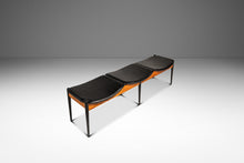 Load image into Gallery viewer, Mid-Century Modern Three Seat Gallery Bench in Oak &amp; Leather by Arthur Umanoff for Washington Woodcraft, USA, c. 1960s-ABT Modern
