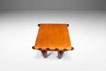 Load image into Gallery viewer, Mid-Century Modern Tooled Leather Sling Ottoman / Footstool by Angel Pazmino, Ecuador, c. 1960s-ABT Modern
