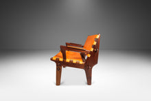 Load image into Gallery viewer, Mid-Century Modern Tooled Leather Sling / Safari Lounge Chair by Angel Pazmino, Ecuador, c. 1960s-ABT Modern
