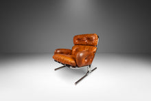 Load image into Gallery viewer, Mid-Century Modern Tubular Chair &amp; Ottoman Set in Chrome and Original Leather by Milo Baughman for Directional, USA, c. 1960s-ABT Modern
