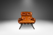 Load image into Gallery viewer, Mid-Century Modern Tubular Chair &amp; Ottoman Set in Chrome and Original Leather by Milo Baughman for Directional, USA, c. 1960s-ABT Modern
