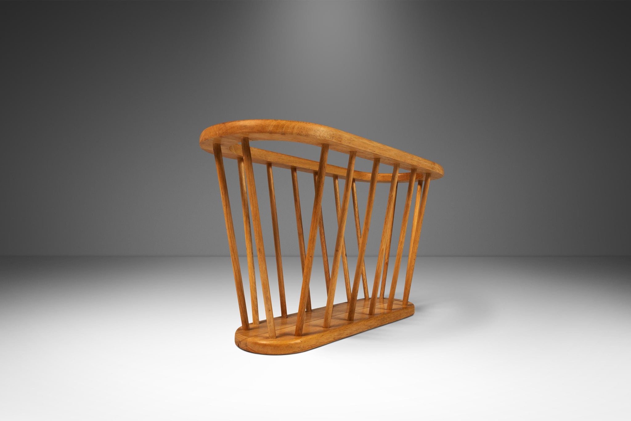 Mid-Century Modern Umbrella Rack Stand Holder in Solid Ash in the Mann