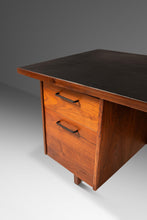 Load image into Gallery viewer, Mid-Century Modern V-Shaped Walnut Executive Desk w/ Black Leather Top After Harvey Probber, USA, c. 1960s-ABT Modern
