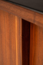 Load image into Gallery viewer, Mid-Century Modern V-Shaped Walnut Executive Desk w/ Black Leather Top After Harvey Probber, USA, c. 1960s-ABT Modern

