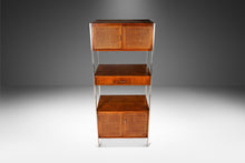 Load image into Gallery viewer, Mid-Century Modern Wall Unit / Bookcase / Display Cabinet in Walnut &amp; Stainless Steel by Jack Cartwright for Founders, USA, c. 1960s-ABT Modern
