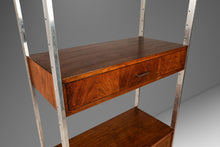 Load image into Gallery viewer, Mid-Century Modern Wall Unit / Bookcase / Display Cabinet in Walnut &amp; Stainless Steel by Jack Cartwright for Founders, USA, c. 1960s-ABT Modern
