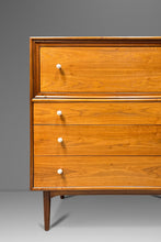 Load image into Gallery viewer, Mid Century Modern Walnut Tall Boy Five Drawer Dresser by Kipp Stewart for Drexel Declaration, USA, c. 1960s-ABT Modern
