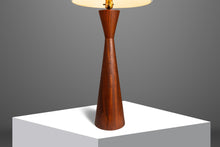 Load image into Gallery viewer, Mid-Century Modern Wood-Turned Hourglass Table Lamp in Solid Walnut Attributed to Phillip Lloyd Powell, USA, c. 1960's-ABT Modern
