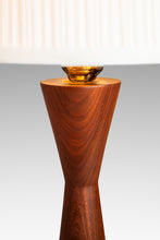 Load image into Gallery viewer, Mid-Century Modern Wood-Turned Hourglass Table Lamp in Solid Walnut Attributed to Phillip Lloyd Powell, USA, c. 1960&#39;s-ABT Modern
