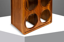 Load image into Gallery viewer, Mid-Century Organic Modern Minimalist &quot;Domino&quot; Wine Rack in Solid Monkey Pod Wood, USA, c. 1970s-ABT Modern
