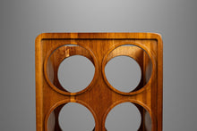 Load image into Gallery viewer, Mid-Century Organic Modern Minimalist &quot;Domino&quot; Wine Rack in Solid Monkey Pod Wood, USA, c. 1970s-ABT Modern
