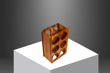 Load image into Gallery viewer, Mid-Century Organic Modern Minimalist &quot;Domino&quot; Wine Rack in Solid Monkey Pod Wood, USA, c. 1970s-ABT Modern
