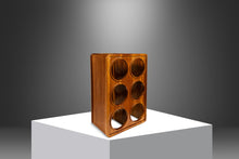 Load image into Gallery viewer, Mid-Century Organic Modern Minimalist &quot;Domino&quot; Wine Rack in Solid Monkey Pod Wood, USA, c. 1970s-ABT Modern
