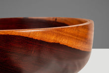 Load image into Gallery viewer, Mid-Century Organic Modern Wood-Turned Hand-Crafted Serving Bowl in Solid Mahogany, c. 1970s-ABT Modern
