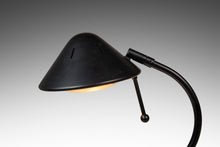 Load image into Gallery viewer, Mid-Century Post Modern Memphis-Style &#39;UFO&#39; Adjustable Halogen Table Desk Lamp w/ Oak Base, c. 1980s-ABT Modern
