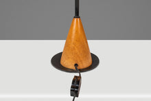 Load image into Gallery viewer, Mid-Century Post Modern Memphis-Style &#39;UFO&#39; Adjustable Halogen Table Desk Lamp w/ Oak Base, c. 1980s-ABT Modern
