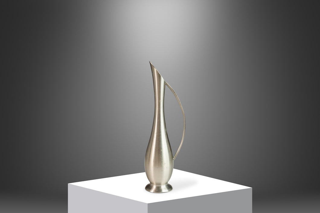 Mid-Century Scandinavian Modern Petite Sculptural Solid Pewter Vase by Metaalwarenfabriek , Holland, c. 1960s-ABT Modern