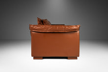 Load image into Gallery viewer, Modern Low Profile Loveseat Sofa in Cognac Brown Leather in the Manner of Niels Eilersen, USA, c. 1980&#39;s-ABT Modern
