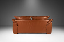 Load image into Gallery viewer, Modern Low Profile Loveseat Sofa in Cognac Brown Leather in the Manner of Niels Eilersen, USA, c. 1980&#39;s-ABT Modern
