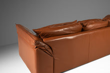 Load image into Gallery viewer, Modern Low Profile Three-Seater Sofa in Cognac Brown Leather in the Manner of Niels Eilersen, USA, c. 1980&#39;s-ABT Modern
