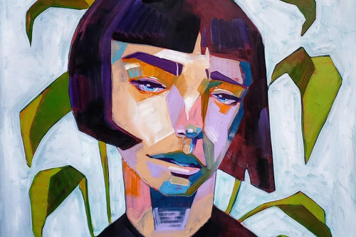 Ms. Maybe by James Mattison, 36x36, Oil on Wood Canvas, 2021-ABT Modern