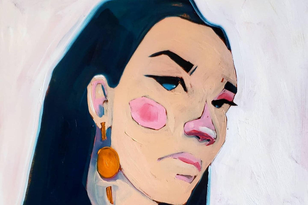 No Hard Feelings by James Mattison, 18x24, Oil on Wood Canvas, 2021-ABT Modern