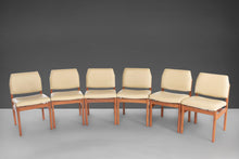 Load image into Gallery viewer, ON HOLD - Set of Six (6) Dining Chairs in Walnut and Original Vinyl in the Manner of Jens Risom, c. 1960s-ABT Modern
