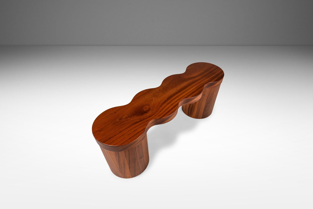 Organic Modern Bench in Solid African Sapele Mahogany by Mark Leblanc for Mark Leblanc Studios, USA, 2024-ABT Modern