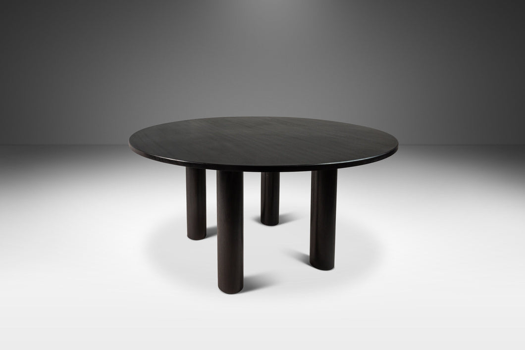 Organic Modern Dining Table in Solid Ebonized African Sapale Mahogany by Mark Leblanc, USA, c. 2023-ABT Modern