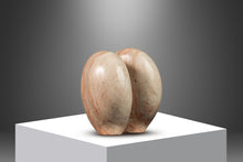 Load image into Gallery viewer, Organic Modern &quot;Void Leading to Breath&quot; Sculpture in Solid Pink Alabaster w/ Solid Aluminum Base by Mark Leblanc for Leblanc Studios-ABT Modern
