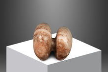 Load image into Gallery viewer, Organic Modern &quot;Void Leading to Breath&quot; Sculpture in Solid Pink Alabaster w/ Solid Aluminum Base by Mark Leblanc for Leblanc Studios-ABT Modern
