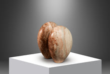 Load image into Gallery viewer, Organic Modern &quot;Void Leading to Breath&quot; Sculpture in Solid Pink Alabaster w/ Solid Aluminum Base by Mark Leblanc for Leblanc Studios-ABT Modern
