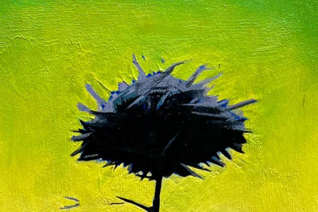Osprey Nest by James Mattinson, 12x24, Oil on Wood Canvas, 2024-ABT Modern