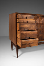 Load image into Gallery viewer, Patinaed Daniska Group Modernist Credenza with Button-Tufted Doors in Walnut by Salvatore Bevelacqua, USA, c. 1950s-ABT Modern
