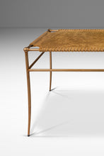 Load image into Gallery viewer, Perfectly Patinaed Petite Mid-Century Modern Accent Bench in Animal Hide &amp; Leather After T.H. Robsjohn-Gibbings, USA, c. 1980&#39;s-ABT Modern
