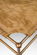 Load image into Gallery viewer, Perfectly Patinaed Petite Mid-Century Modern Accent Bench in Animal Hide &amp; Leather After T.H. Robsjohn-Gibbings, USA, c. 1980&#39;s-ABT Modern
