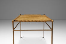 Load image into Gallery viewer, Perfectly Patinaed Petite Mid-Century Modern Accent Bench in Animal Hide &amp; Leather After T.H. Robsjohn-Gibbings, USA, c. 1980&#39;s-ABT Modern
