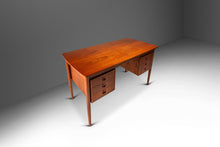 Load image into Gallery viewer, Petite Danish Mid-Century Modern Six-Drawer Writers Desk in Teak with Built-In Storage Shelves, Denmark, c. 1960s-ABT Modern
