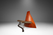 Load image into Gallery viewer, Post Modern Art Deco Serpentine Asymmetrical Architectural Bench / Sofa in Oak &amp; Leather in the Manner of Thomas Stender, c. 1980s-ABT Modern
