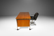 Load image into Gallery viewer, Post Modern &#39;Signatur&#39; Executive Desk by in Honey Oak w/ Chrome Detailing by Tord Bjorklund for IKEA, Sweden, c. 1980-ABT Modern
